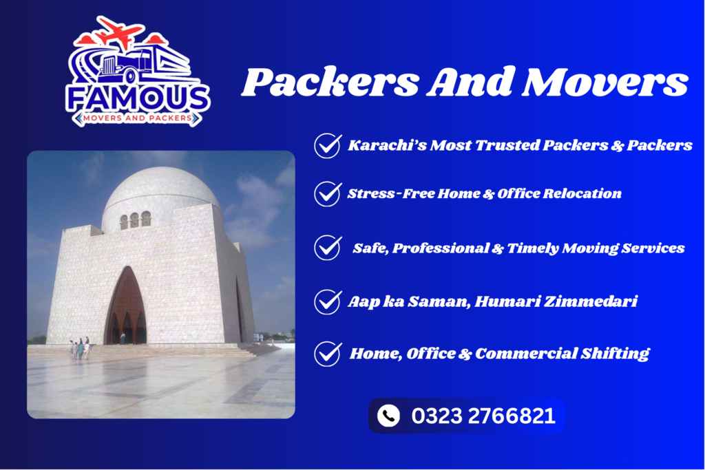 Professional Packers and Movers services in Karachi Pakistan - Famous Movers